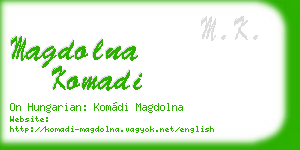 magdolna komadi business card